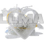 Светодиодная гирлянда-штора Сердце Love 12 шт, 3м х 1м микс
